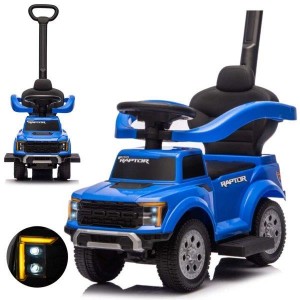Stumiama mašina su rankena vaikui Ford F-150 3-in-1 (Mėlyna)